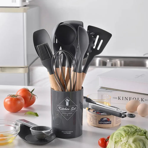 12-Piece Silicone Kitchen Utensils Set