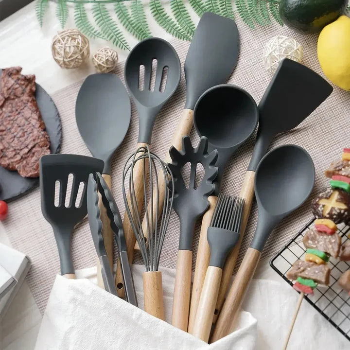 12-Piece Silicone Kitchen Utensils Set