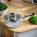 Alpha Double Bottom Steel Saucepan 16-20cm