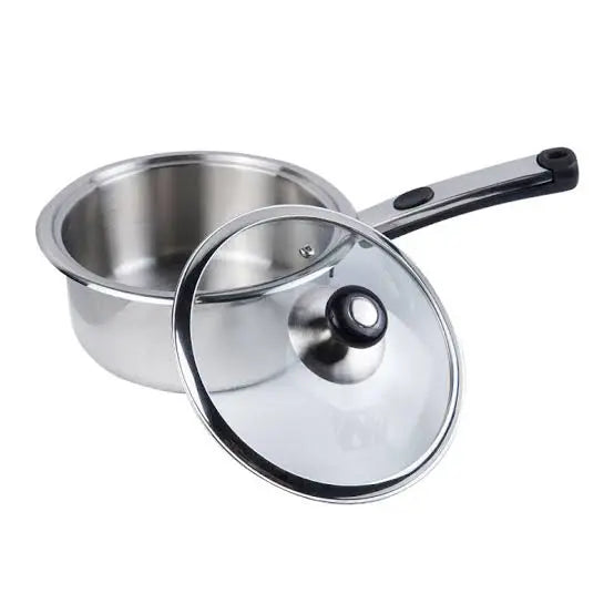 Alpha Double Bottom Steel Saucepan 16-20cm